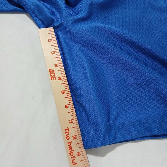 VTG Nike Basketball Shorts Mens Med Blue Shiny Dazzle 9" Pockets Drawstring Y2K - Picture 11 of 13